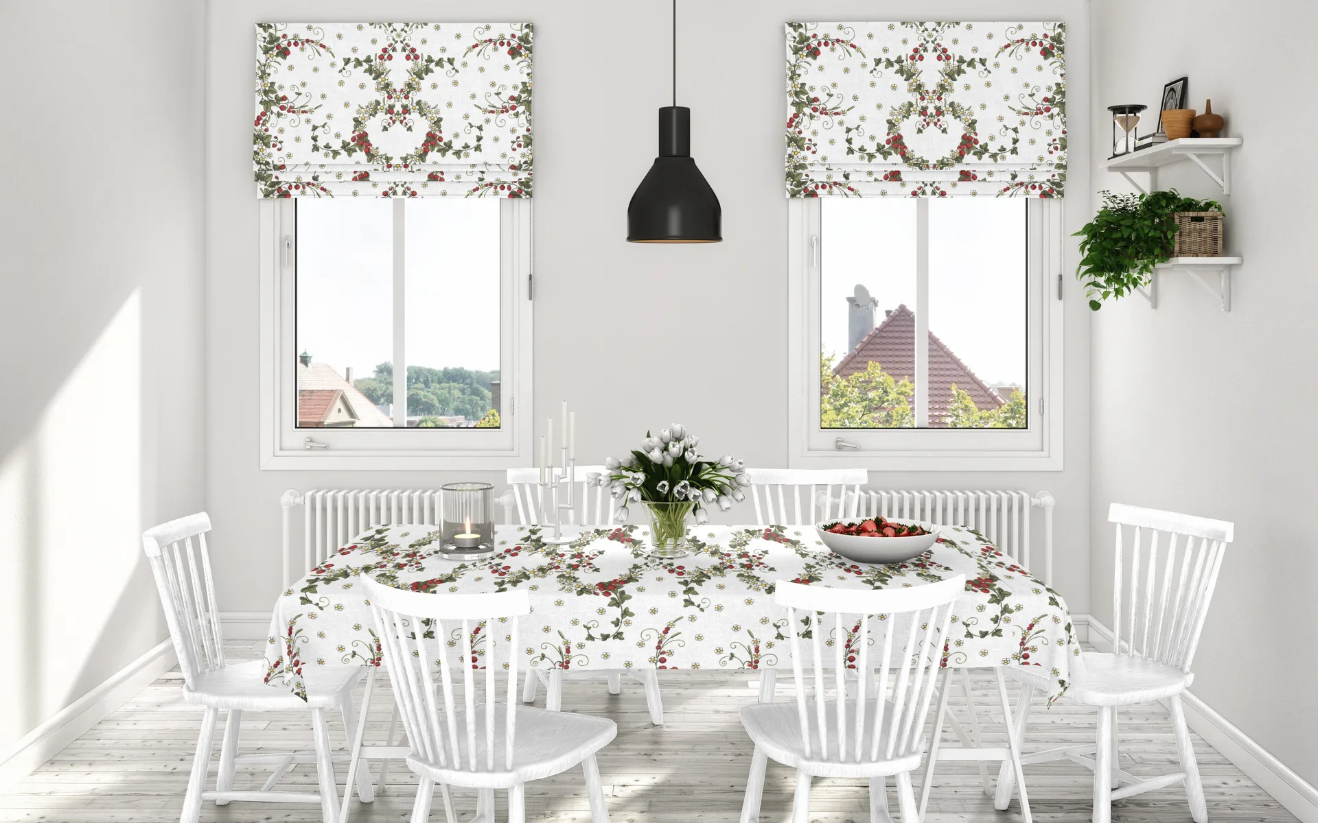 Smultronstället oilcloth, Off white Arvidssons Textil
