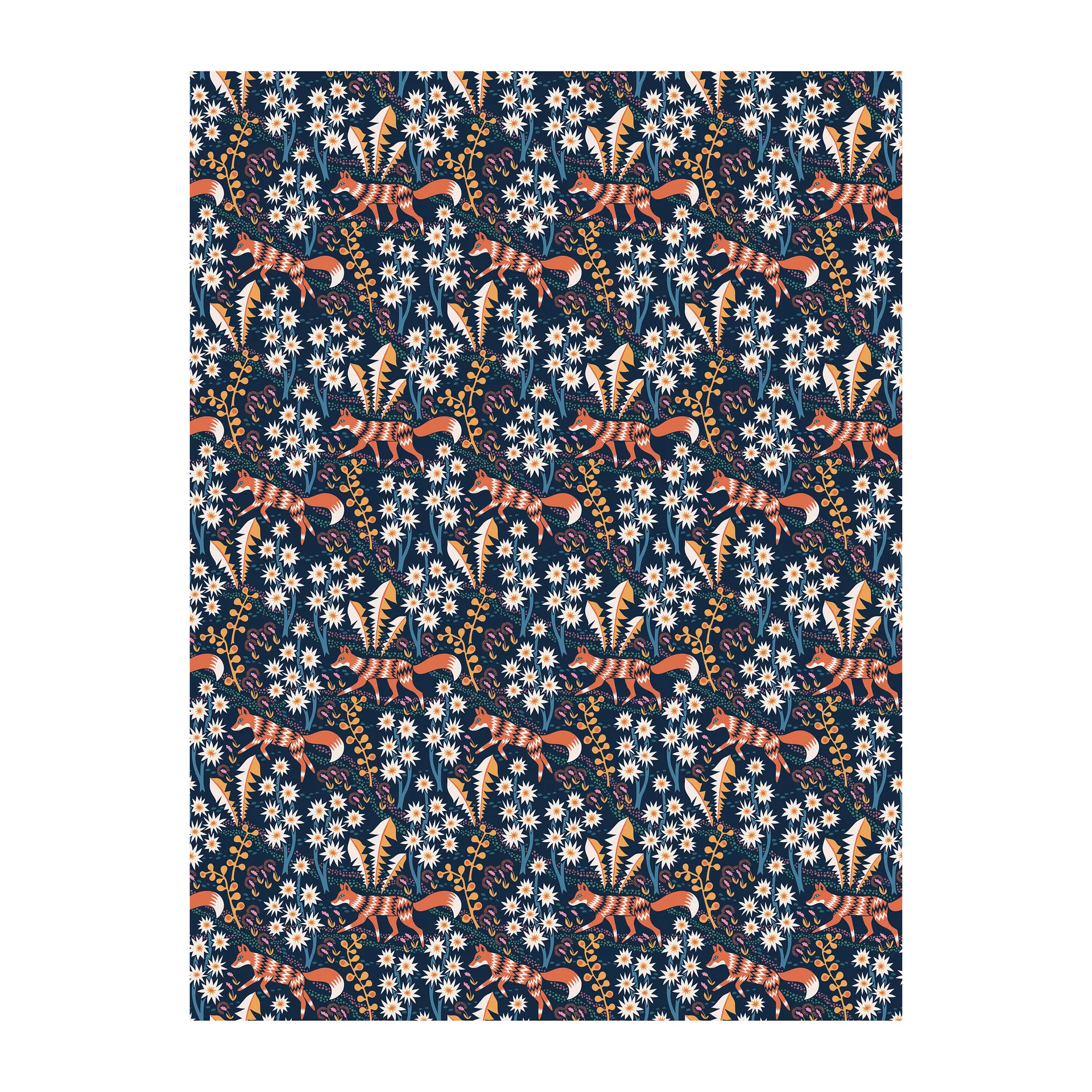 Stjärnspeja fabric, Dark blue Arvidssons Textil