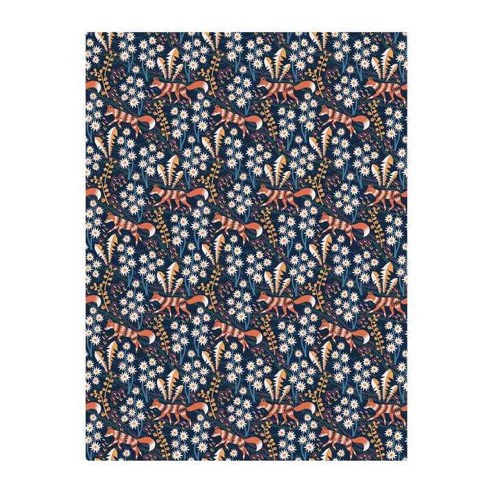 Stjärnspeja fabric - Dark blue - Arvidssons Textil