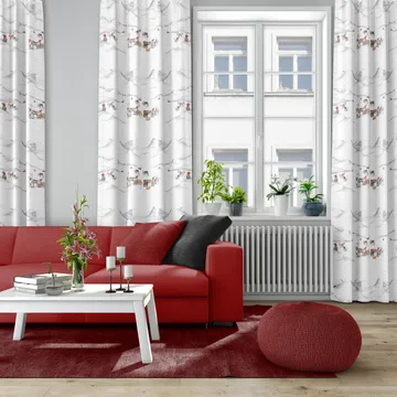 Tomteland fabric - Off white-grey - Arvidssons Textil