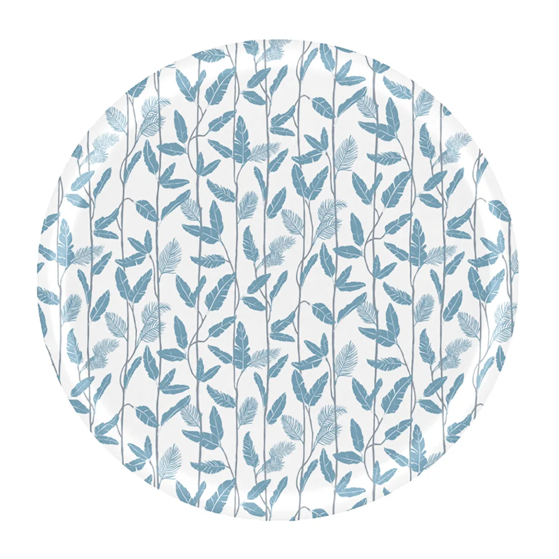 Mougli Blue tray Ø65 cm, Blue-white Åry Home