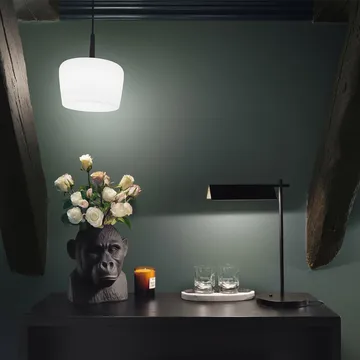 Riff Bowl pendant lamp - Black, large, led - Ateljé Lyktan