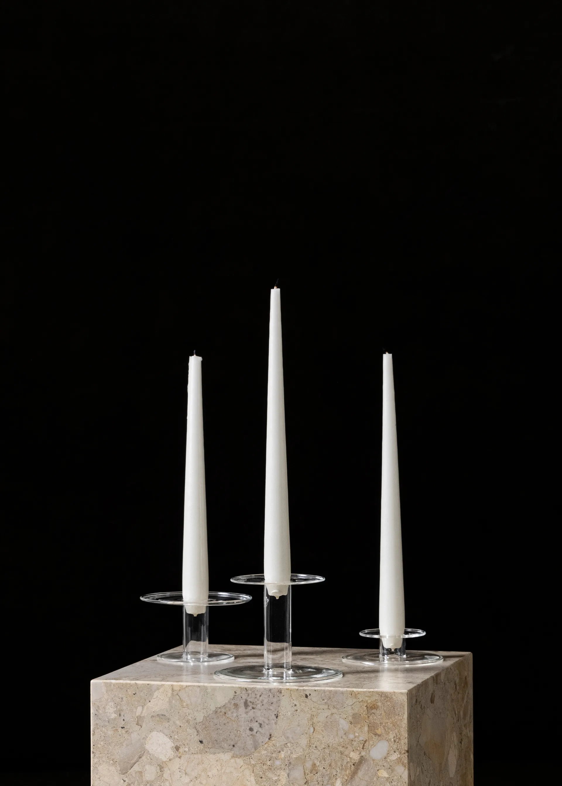 Abacus candle sticks 8.5 cm, Clear Audo Copenhagen