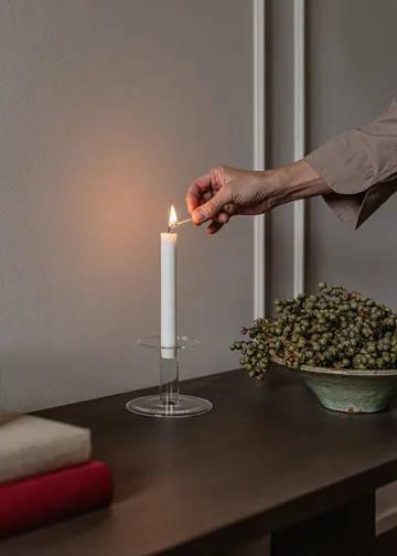 Abacus candle sticks 8.5 cm - Clear - Audo Copenhagen