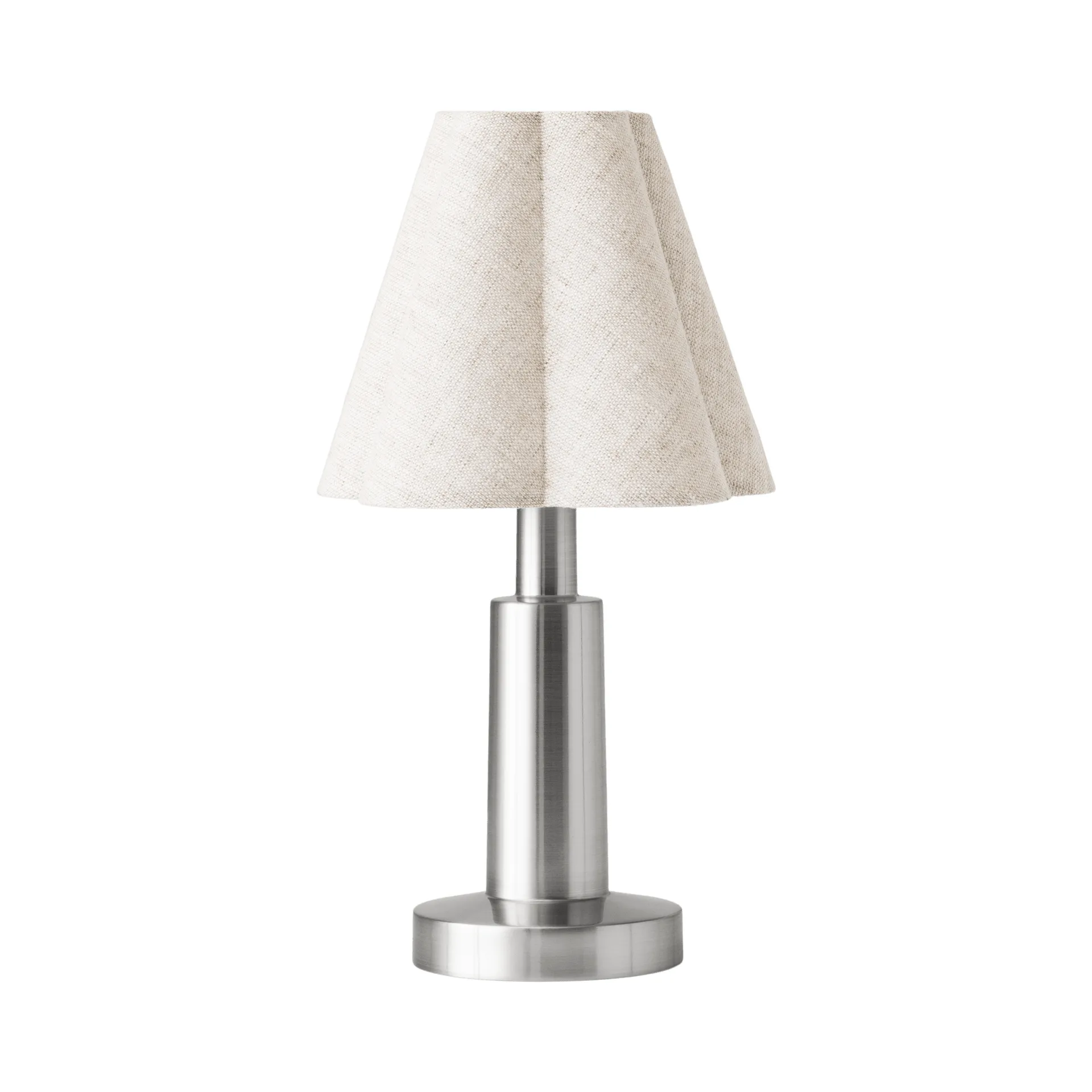 Admiral portable table lamp, Chrome-linen, 27 cm Audo Copenhagen
