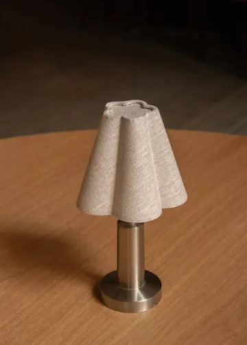 Admiral portable table lamp - Chrome-linen, 27 cm - Audo Copenhagen