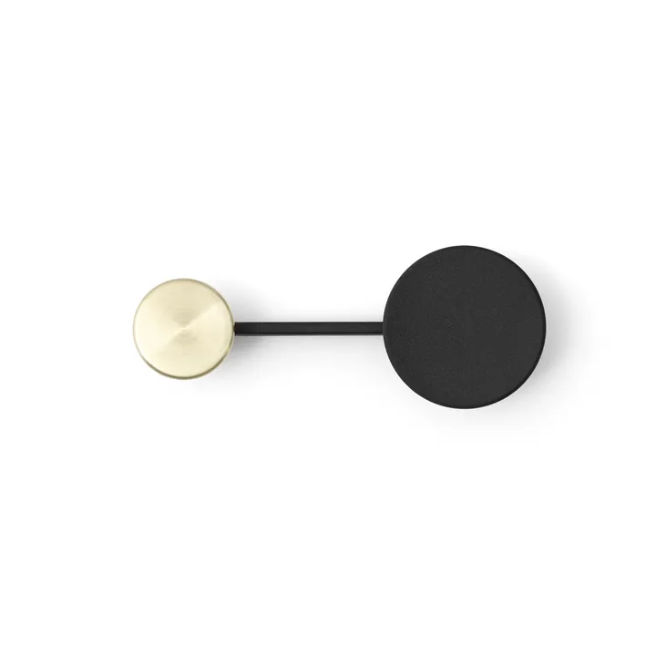 Afteroom clothes hanger small - Black-brass - Audo Copenhagen