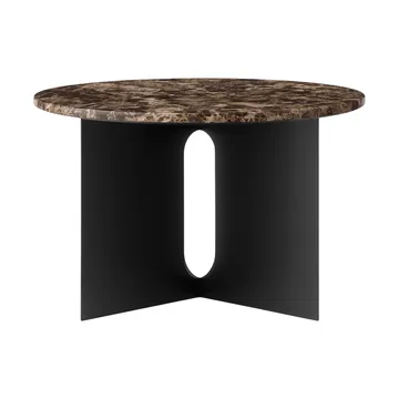 Androgyne side table - Emperador marble-black steel, Ø65 cm - Audo Copenhagen