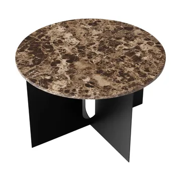 Androgyne side table - Emperador marble-black steel, Ø65 cm - Audo Copenhagen