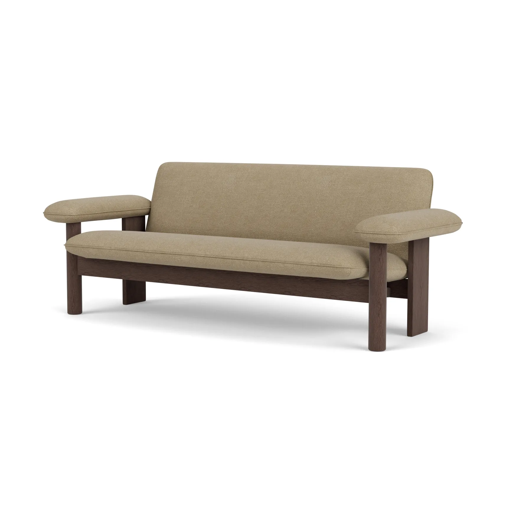 Brasilia sofa 2-seats, Dark oak-Audo Bouclé 02 Audo Copenhagen