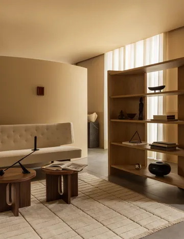 Crescent shelf - Untreated oak, 150x173 cm - Audo Copenhagen