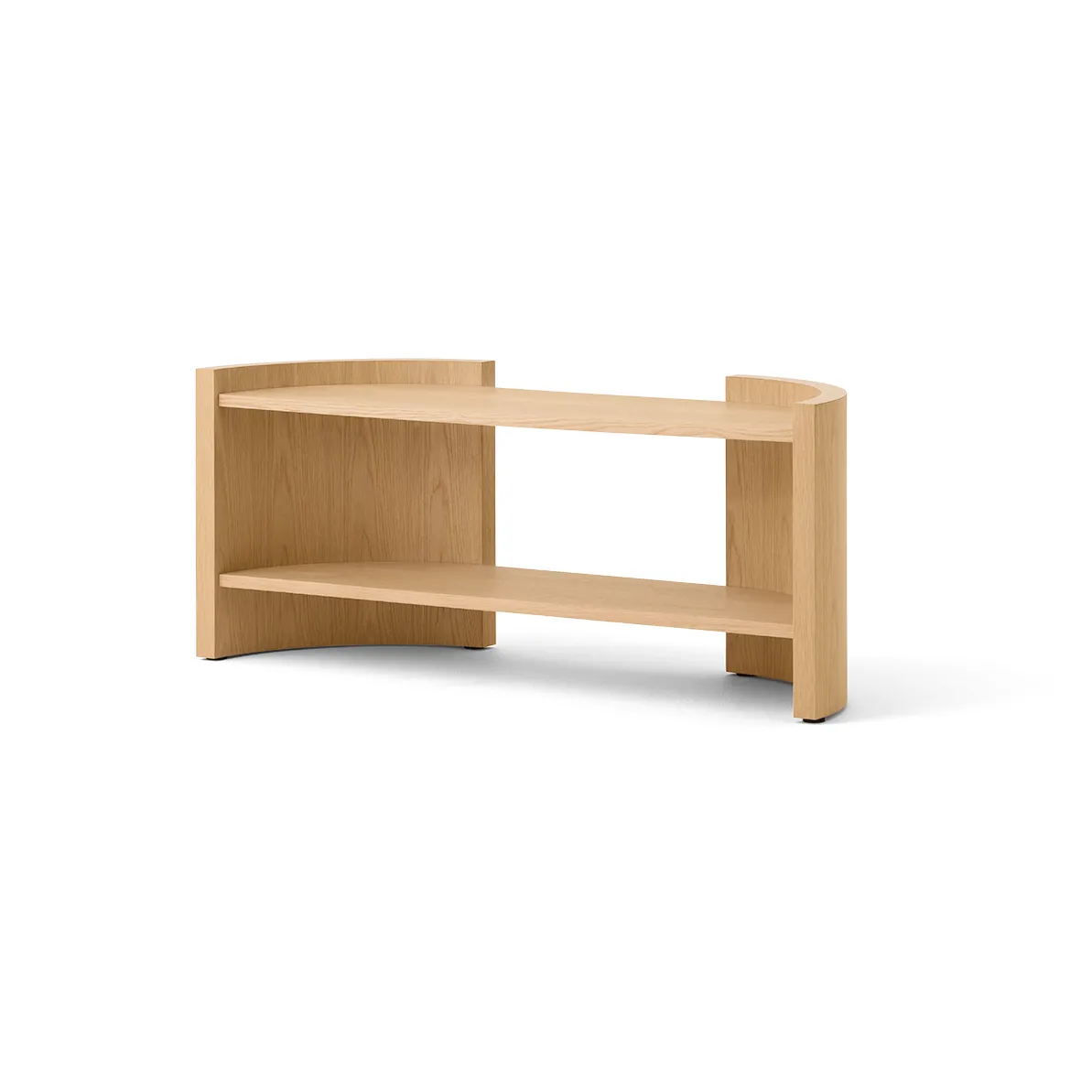 Crescent shelf, Untreated oak, 150x60 cm Audo Copenhagen