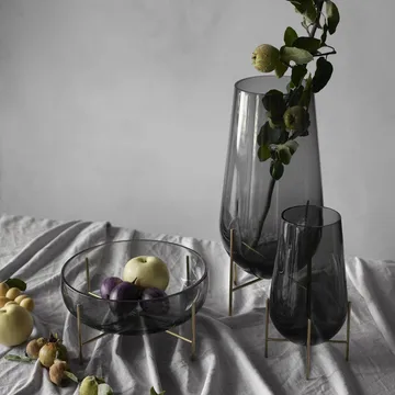 Échasse small vase - smoke-coloured glass - Audo Copenhagen