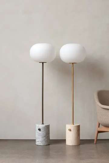 JWDA floor lamp - Carrara marble-bronzed brass, 130 cm - Audo Copenhagen