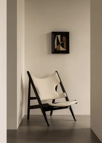 Knitting lounge chair - Barnum Bouclé 24-black oak - Audo Copenhagen