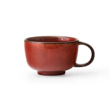 New Norm cup with handle 25 cl 2-pack - Red glazed - Audo Copenhagen