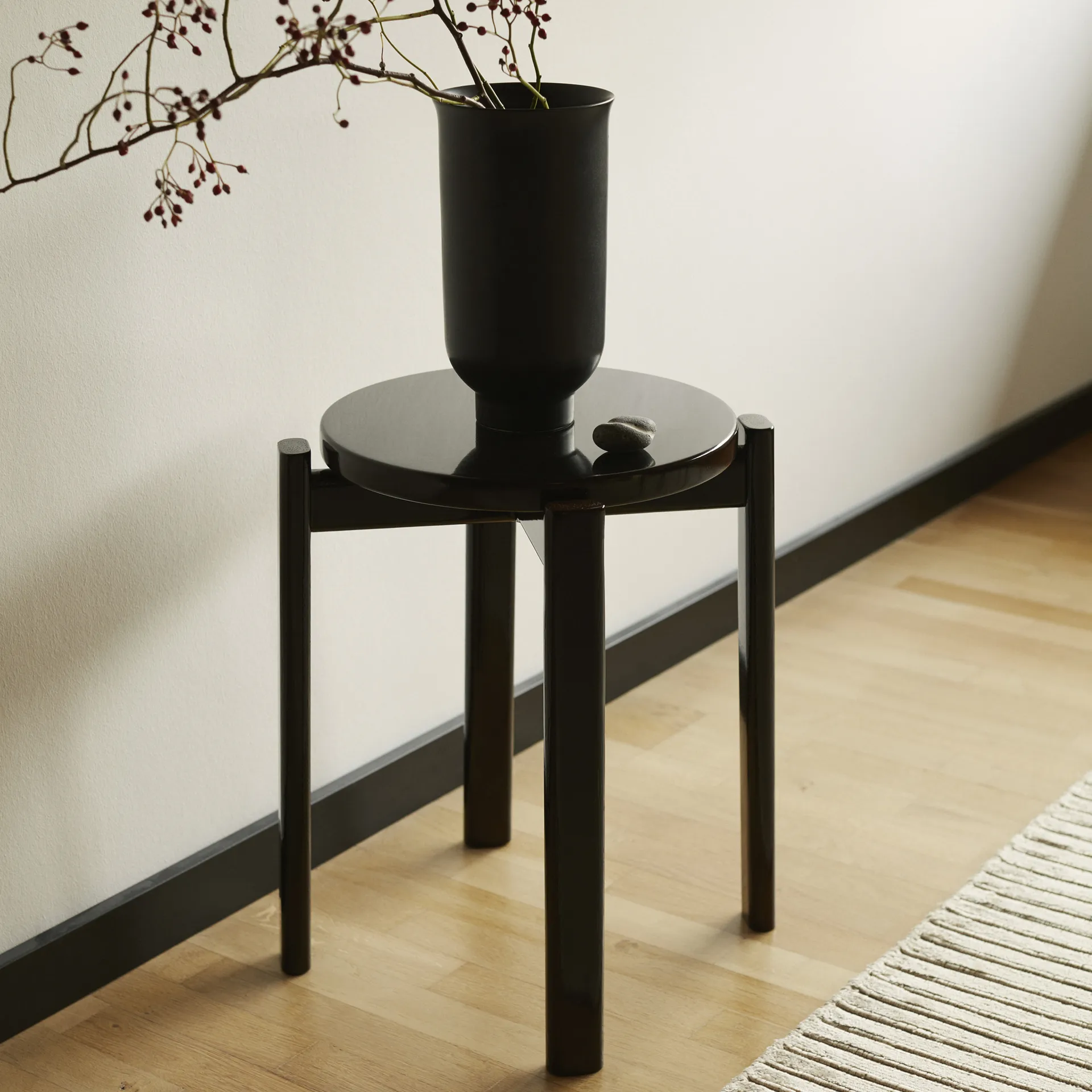 Passage stool, Dark lacquered oak Audo Copenhagen