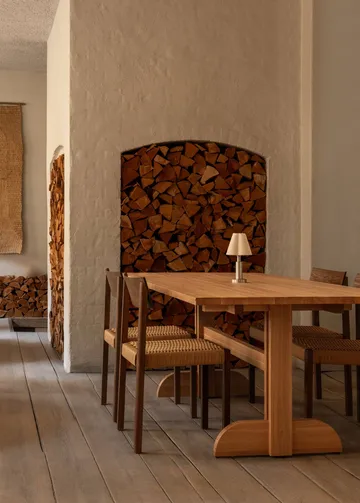 Puffin Dining Table oak veneer natural - Natural oak veneer, 200x95 cm - Audo Copenhagen