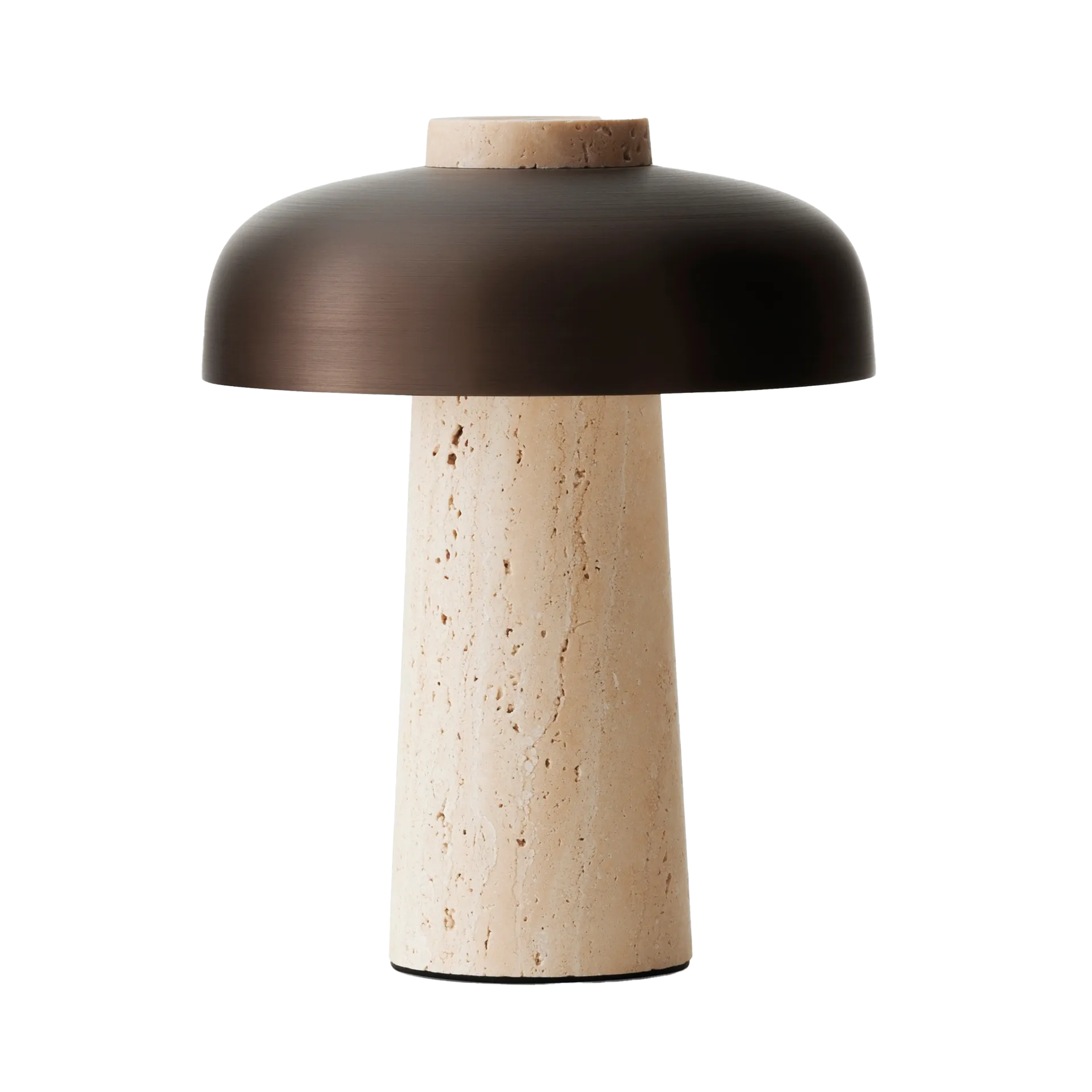 Reverse portable table lamp 24,5 cm, Travertine-bronzed aluminium Audo Copenhagen