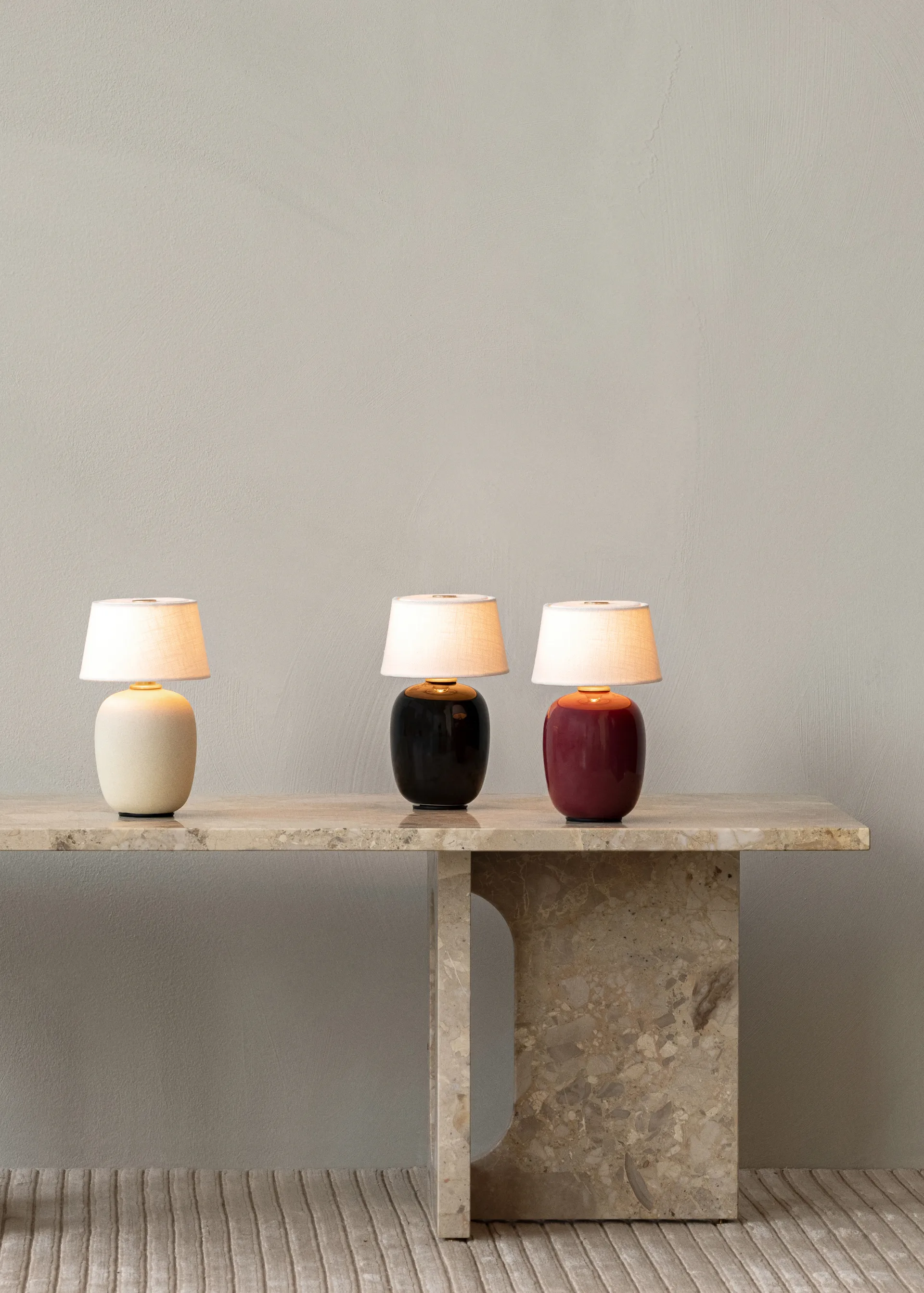 Torso table lamp portable, Black Audo Copenhagen