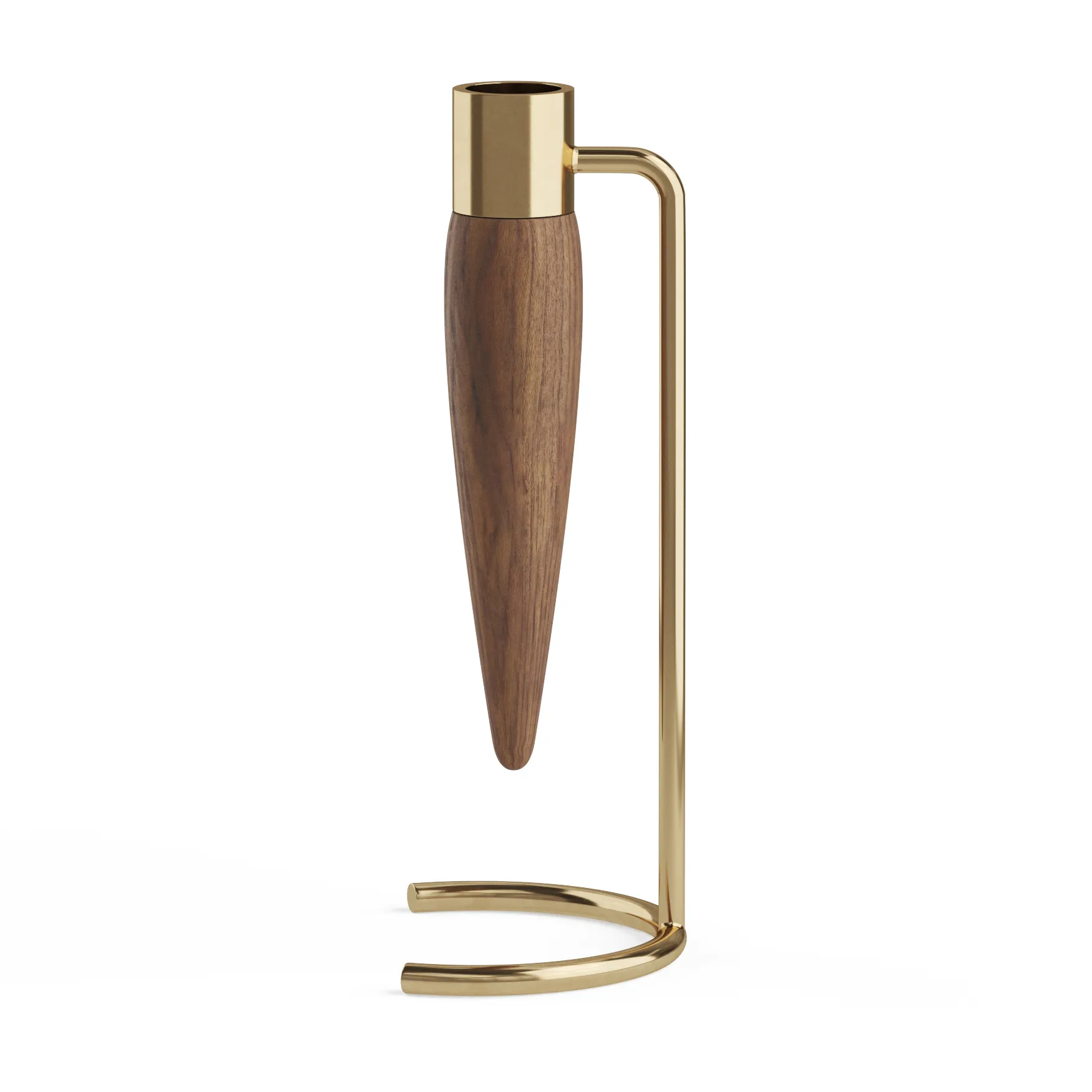 Umanoff candle sticks, polished brass-wallnut Audo Copenhagen
