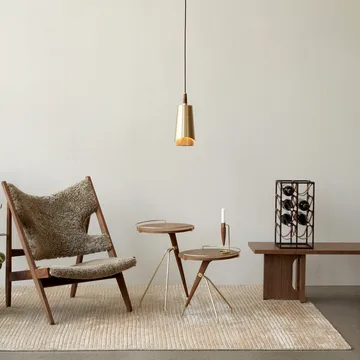 Umanoff side table wallnut-polished brass - 45 cm - Audo Copenhagen