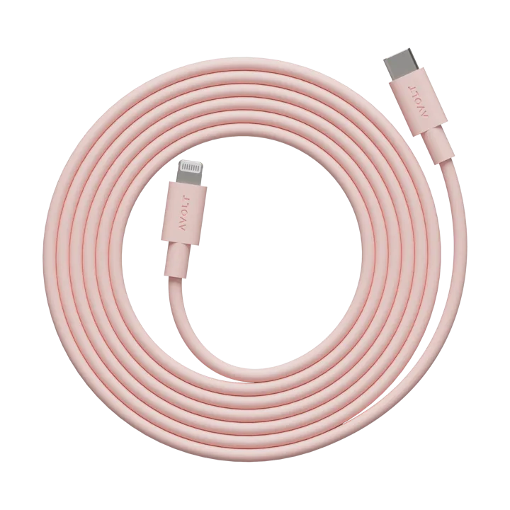 Cable 1 USB C to Lightning charging cable 2m - New Pink - Avolt