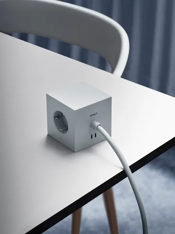 Square 1 power strip USB-C 30W 3 m - Gotland Gray - Avolt