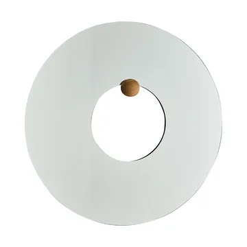Castellum wall mirror Ø80 cm - Clear-oiled oak - AYTM