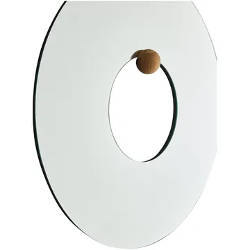 Castellum wall mirror Ø80 cm - Clear-oiled oak - AYTM