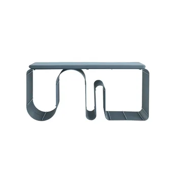 Curva seating bench 100 cm - Dusty blue - AYTM