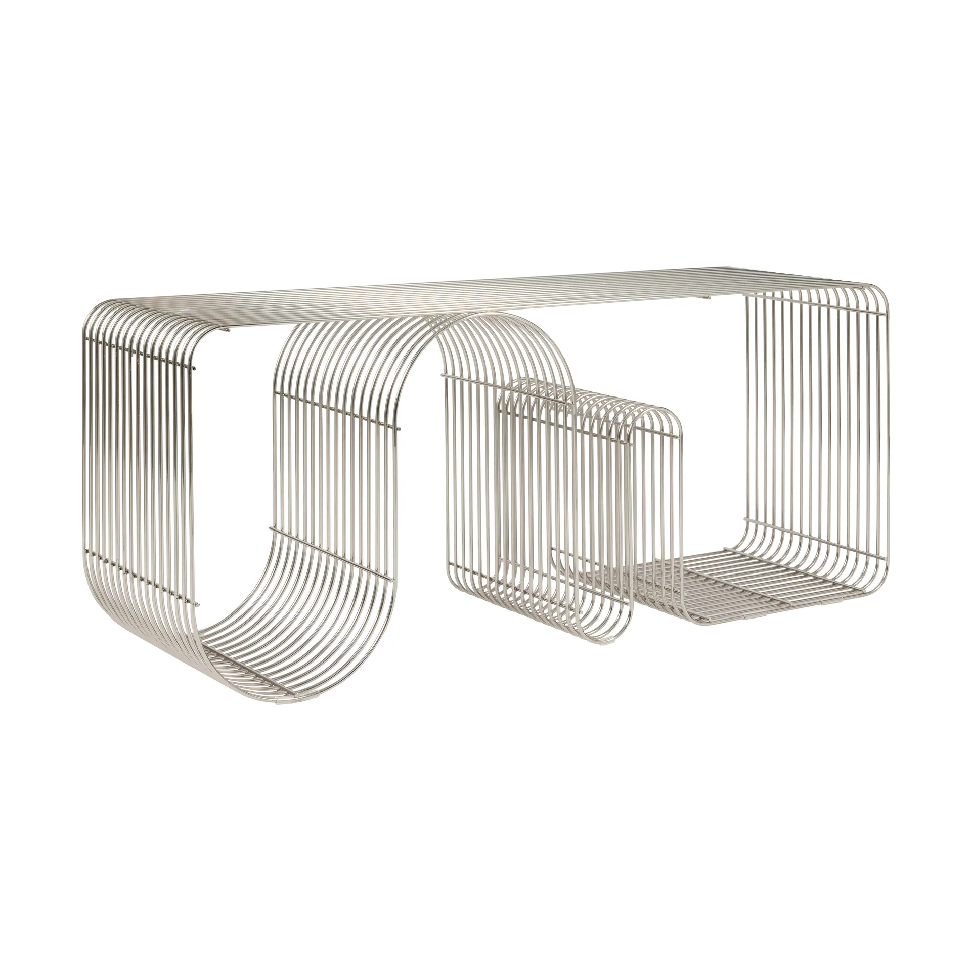 Curva seating bench 100 cm, Silver AYTM