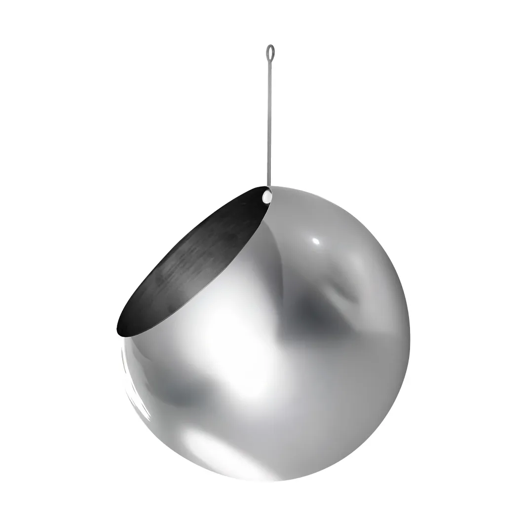GLOBE hanging pot Ø17 cm h28 cm, Silver AYTM