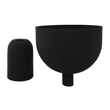 Torus flower pot Ø22 cm - Black-black - AYTM