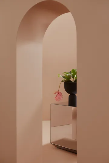 Torus flower pot Ø22 cm - Black-black - AYTM