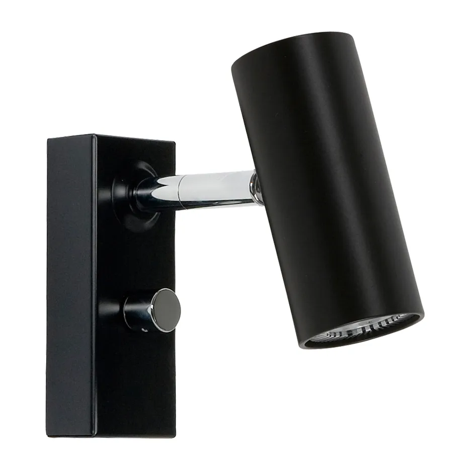Cato wall lamp fast installation, Matt black Belid