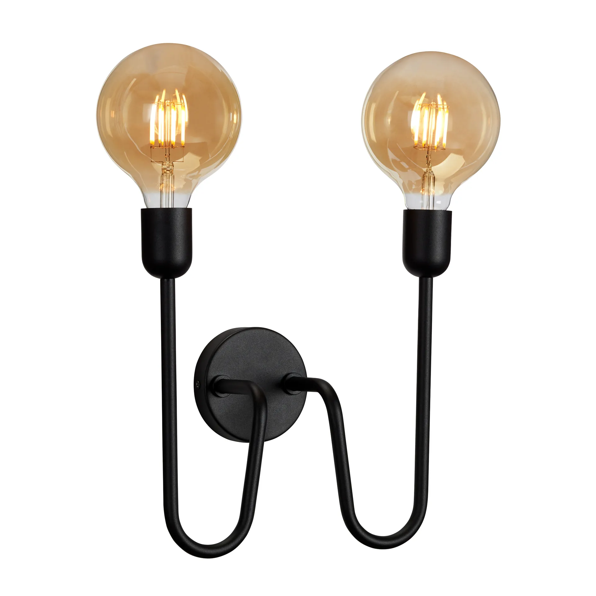 Regal Duo wall lamp hard wired, Black Belid