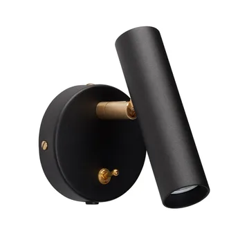 Slender wall lamp - black - Belid