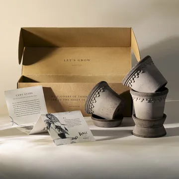 Copenhagen pot Ø10 cm 3-pack - Grey - Bergs Potter