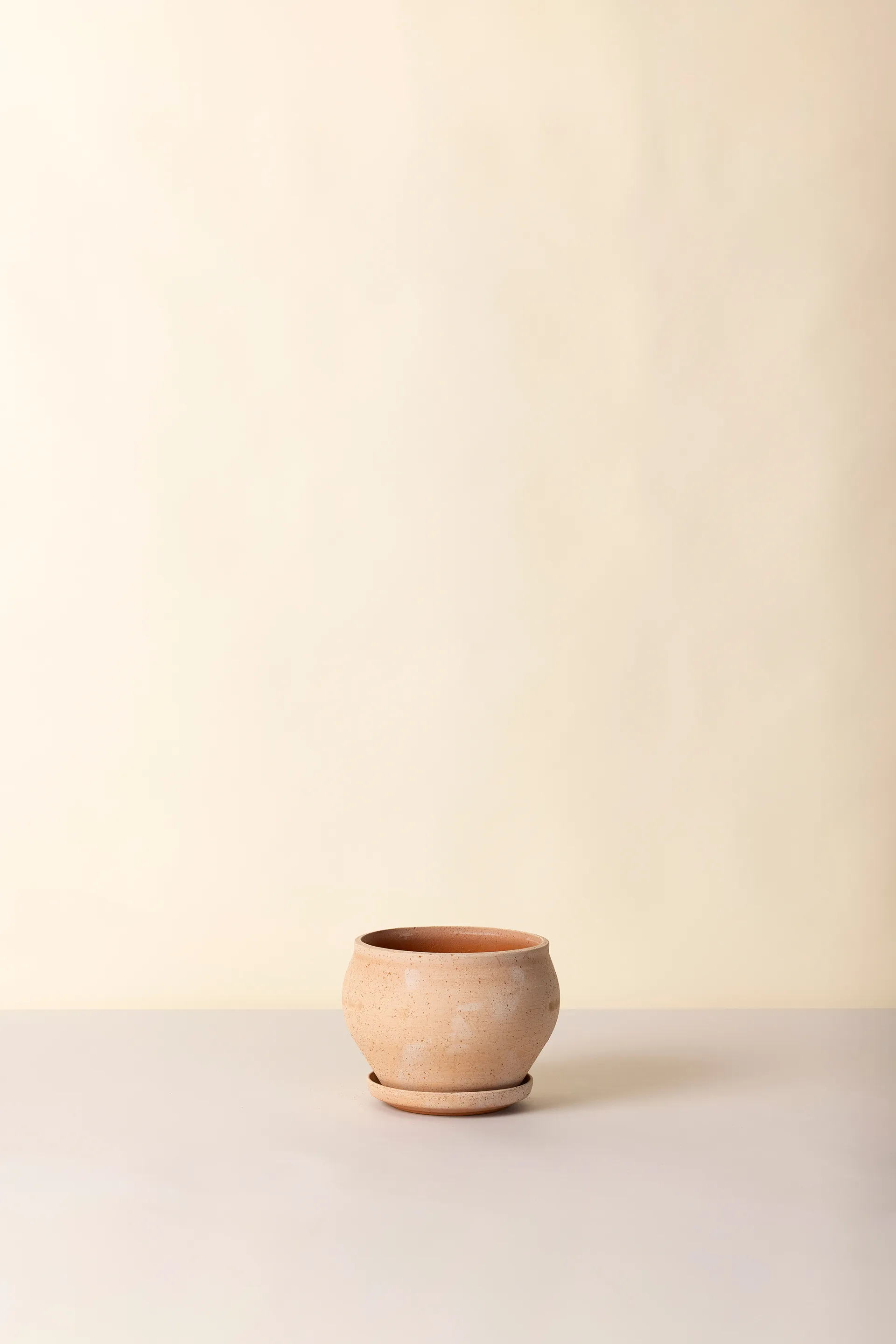 Delphi pot with saucer, 2 pieces, Pink, Ø24 cm, low Bergs Potter