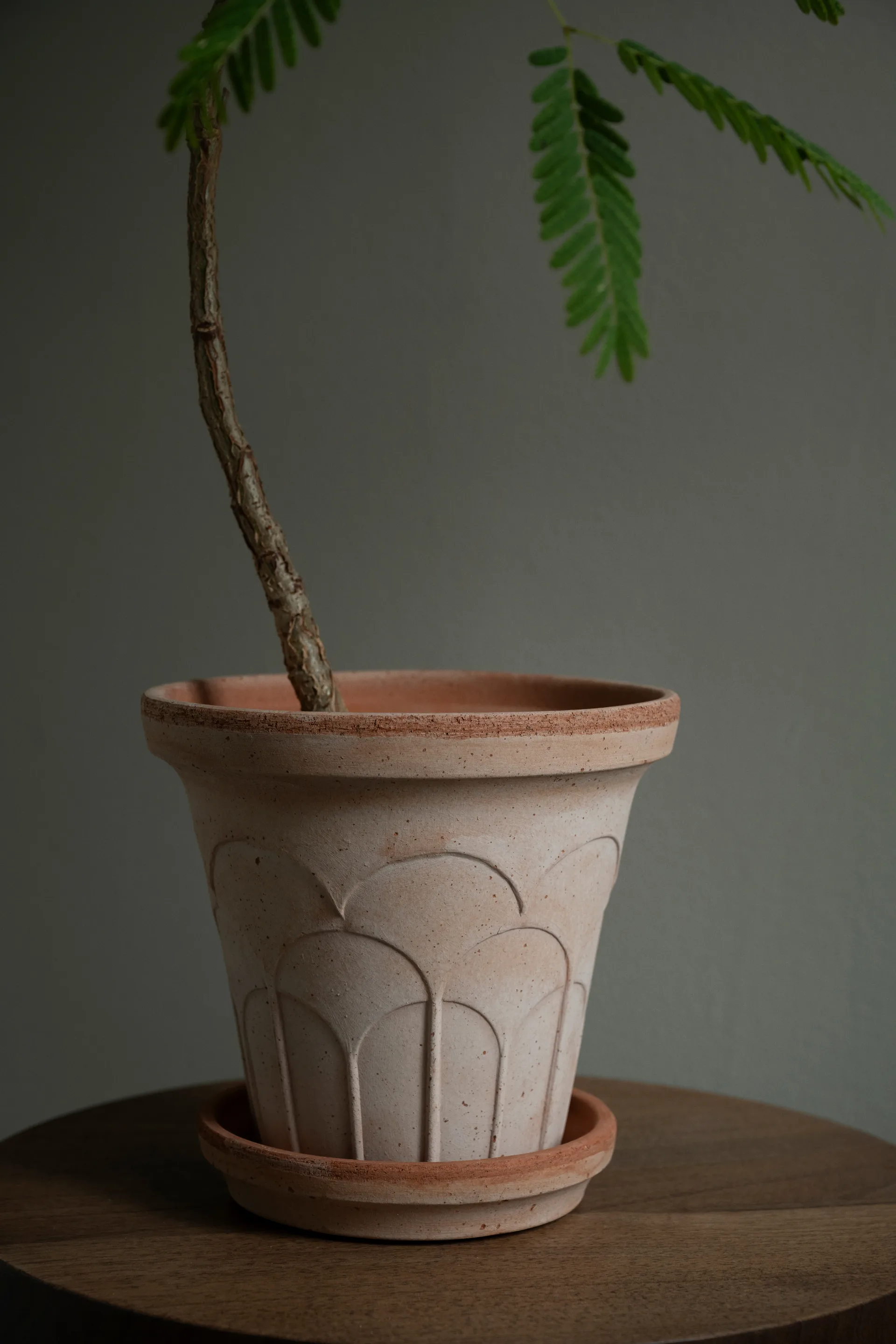 Fleur pot with saucer, 2 pieces, Pink, Ø16 cm Bergs Potter
