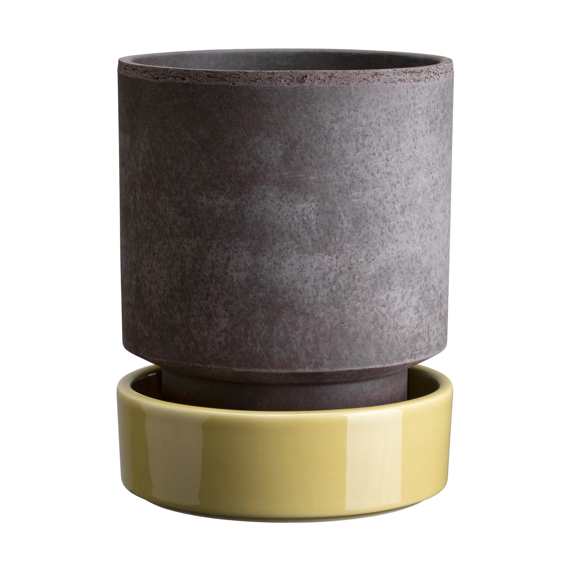 Hoff pot, Ø18 cm, Raw Grey-Pale Yellow Bergs Potter