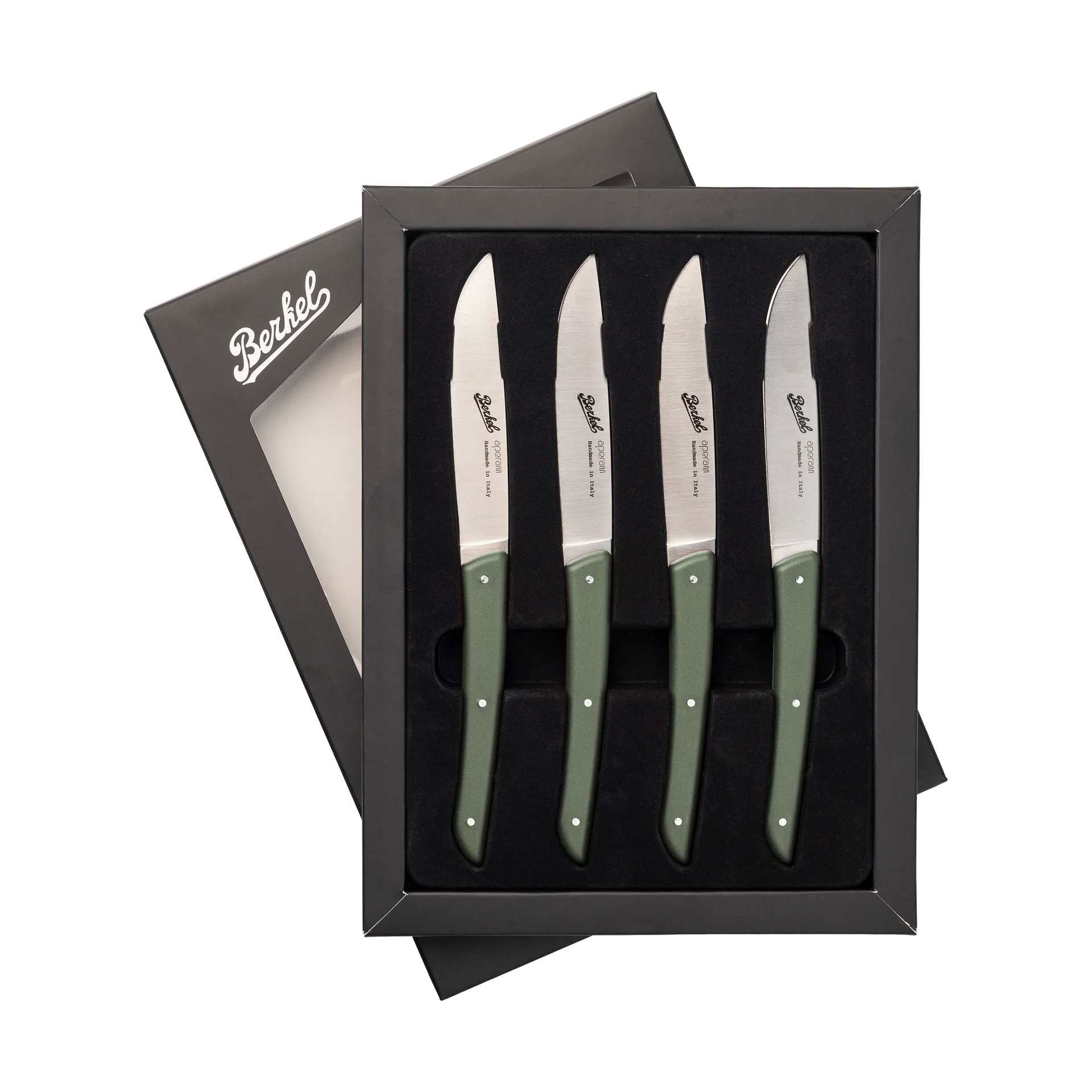 Color steak knife 4-pack 11 cm, Olive Green Berkel