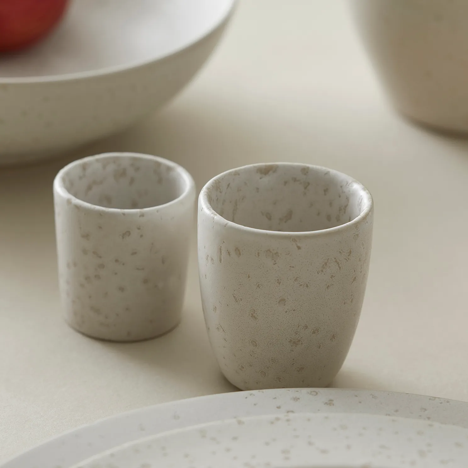 Bitz egg cup 5 cm matte, matte cream white Bitz