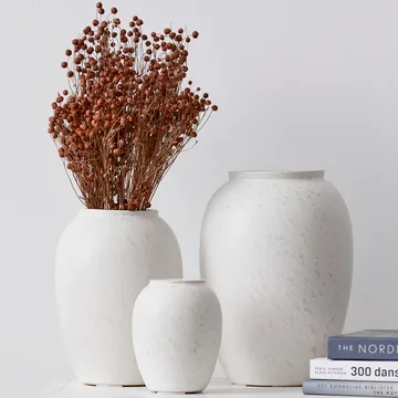 Bitz vase 20 cm - matte cream white - Bitz