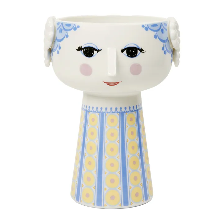 Eva vase 18.5 cm - Blue-blue - Bjørn Wiinblad