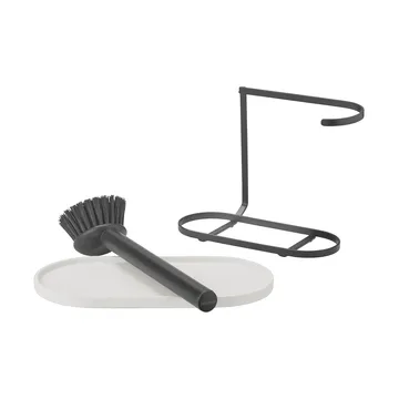 Dhuva dish brush and soap holder - Lily White - blomus