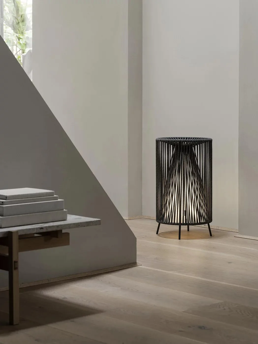 Rope mobile LED lamp, Coal blomus