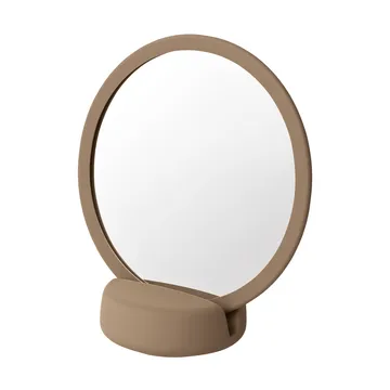 Sono Vanity mirror ceramic Ø17 cm - Beige - blomus