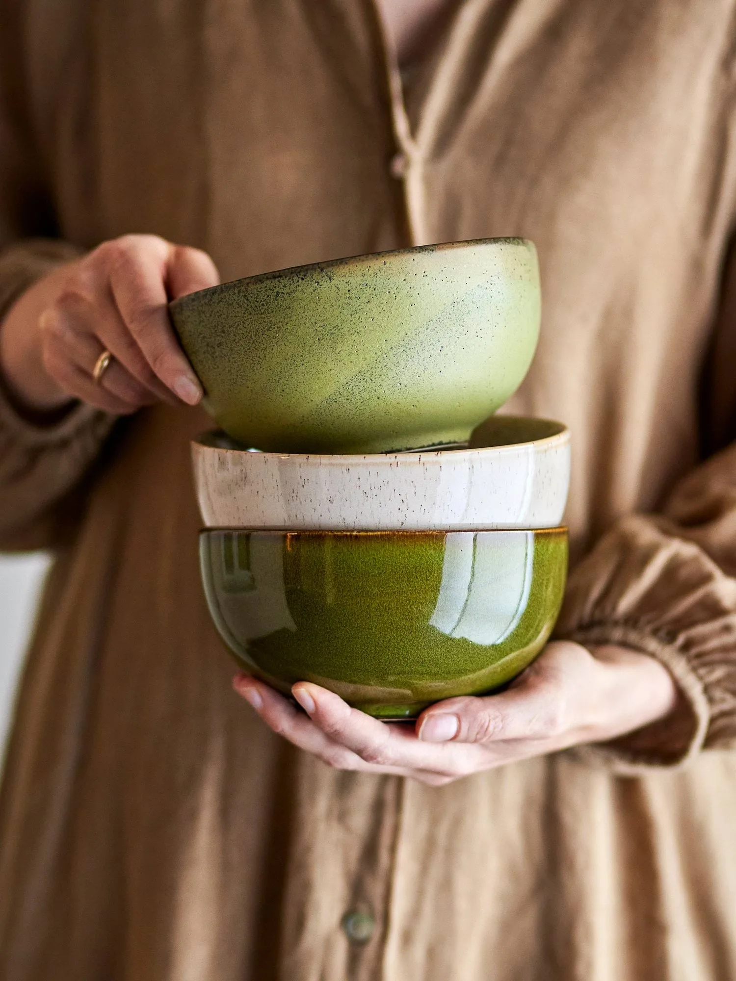 Addison bowl Ø16 cm 3 pieces, Green Bloomingville